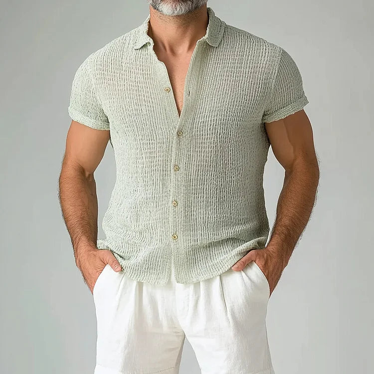 Prestique's Textured Short Sleeve Shirt
