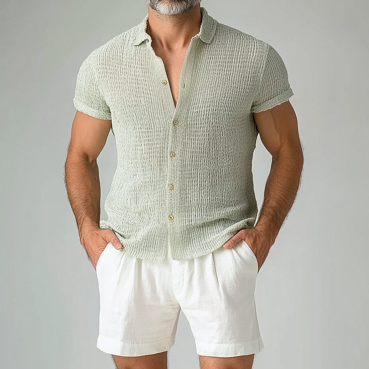 Prestique's Textured Short Sleeve Shirt