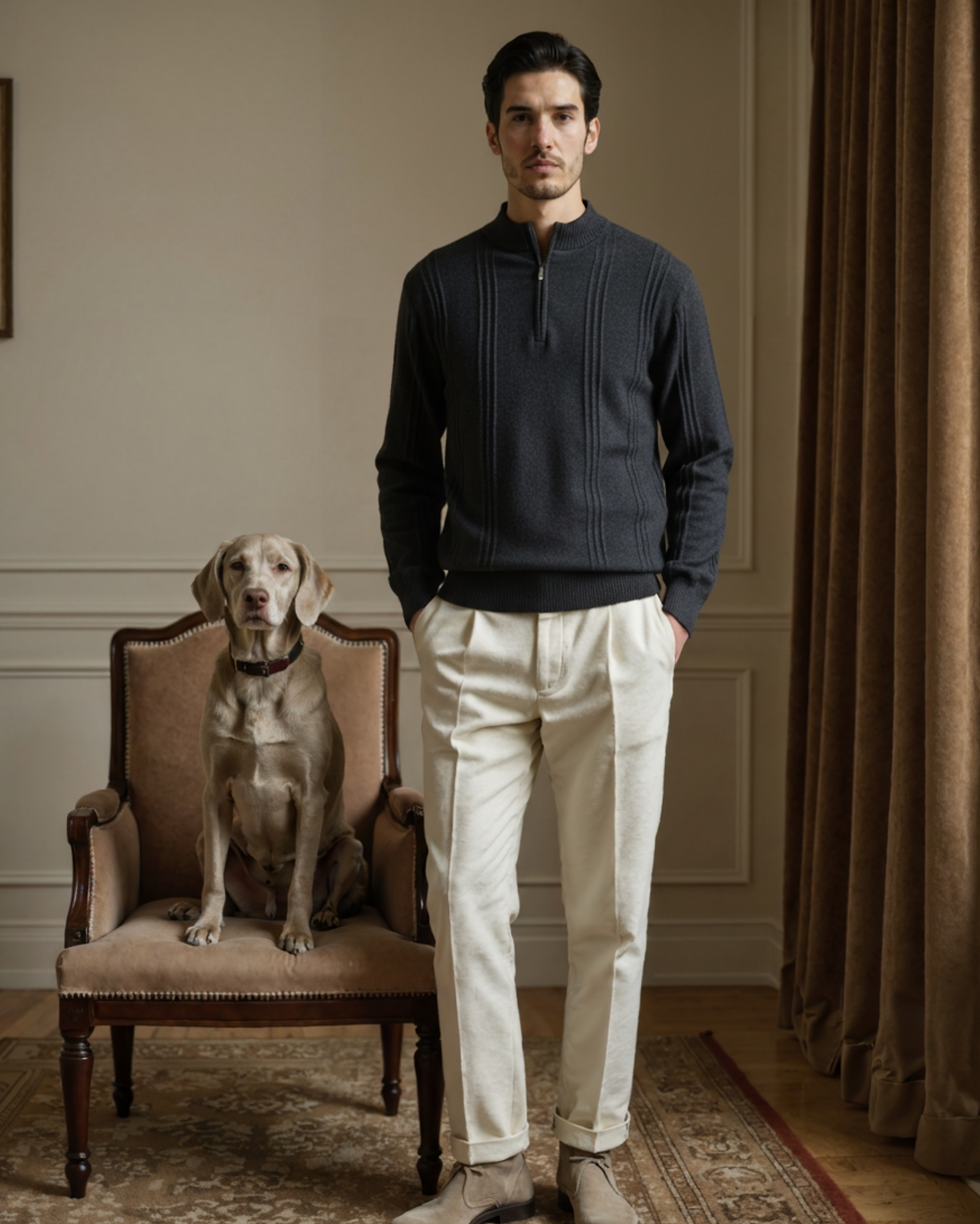 Prestique's Novara Cashmere Zip