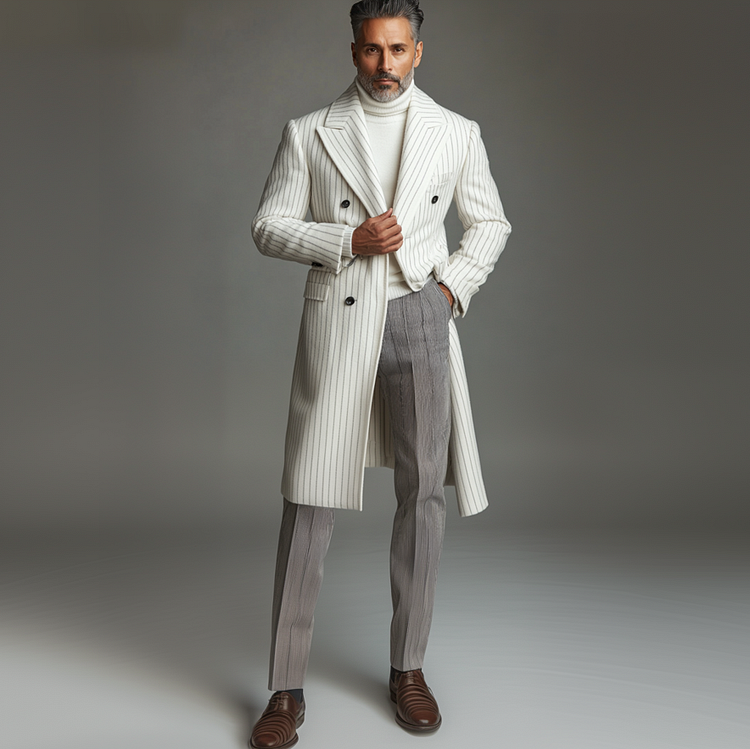 Prestique's Regent Striped Overcoat