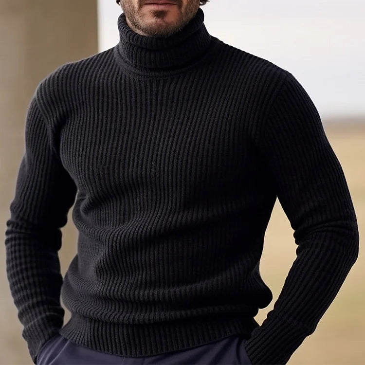 Ribbed Turtleneck Sweater