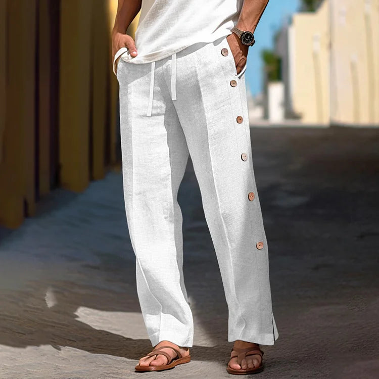 Linen-Style Drawstring Pants