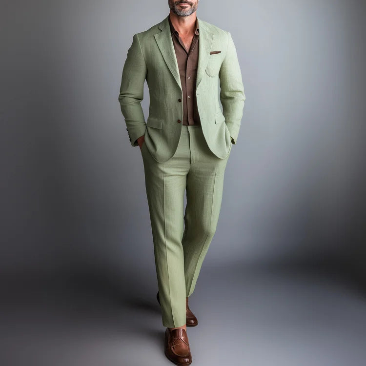 Caelen Suit Trousers – Sage Green