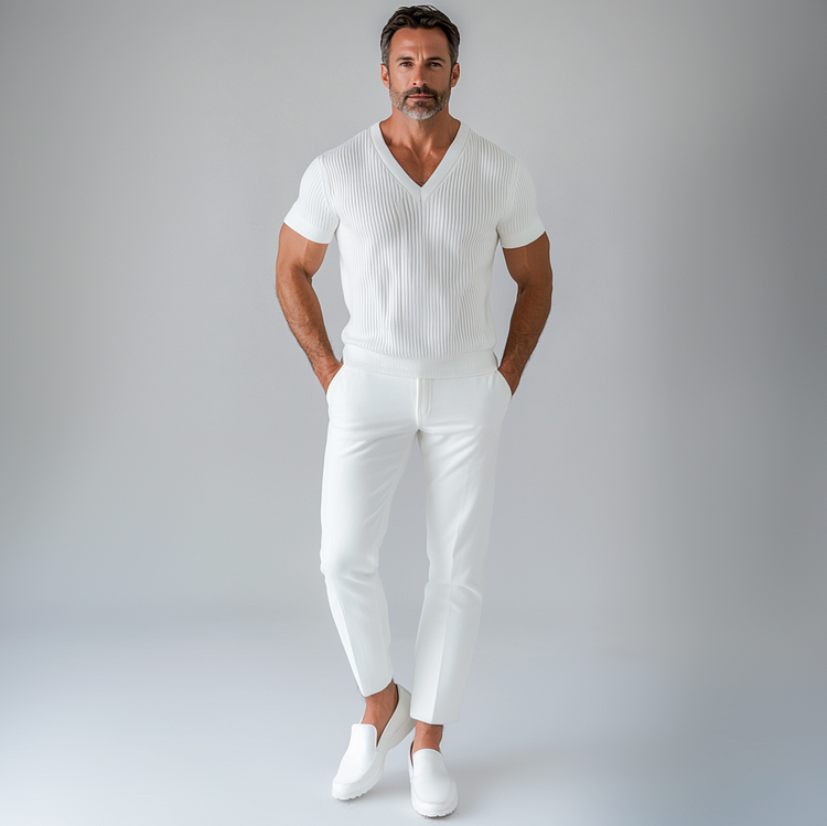 Prestique's Knit V-Neck Tee