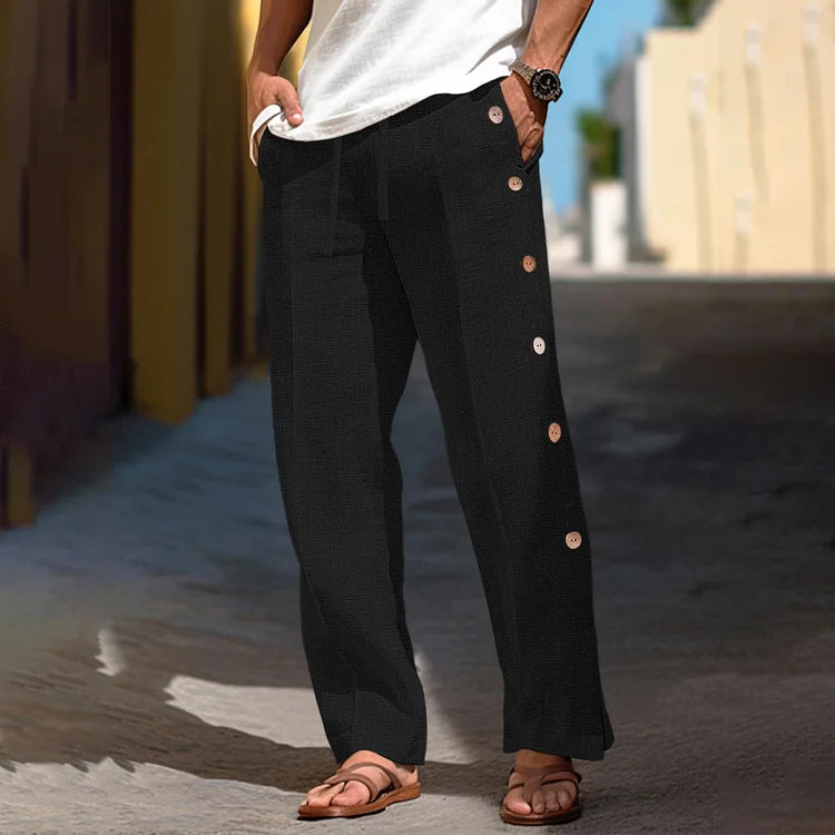 Linen-Style Drawstring Pants
