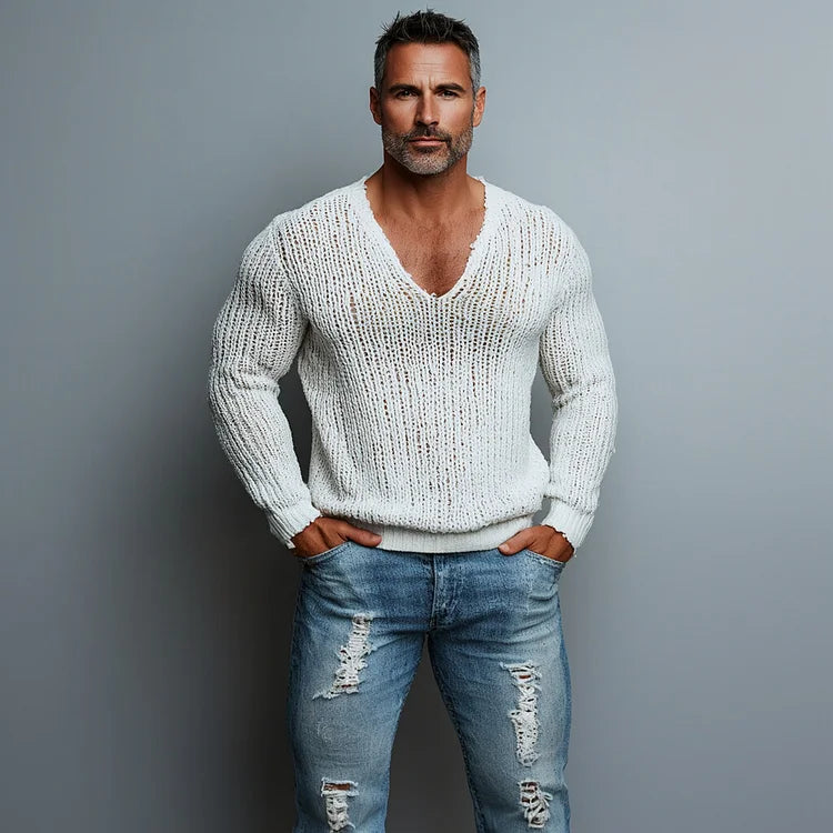 Prestique's Knit V-Neck Sweater