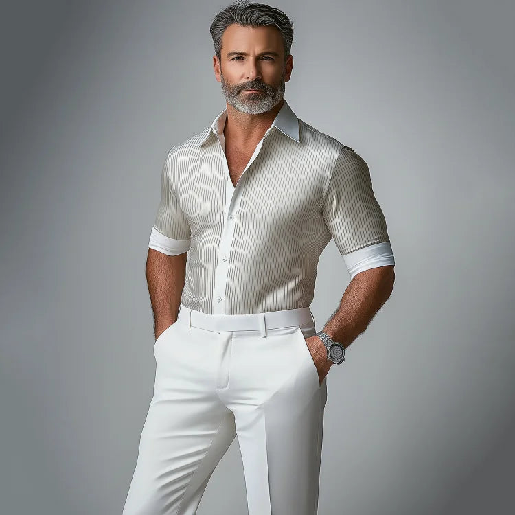 Prestique's Lennox Satin Pinstripe Shirt