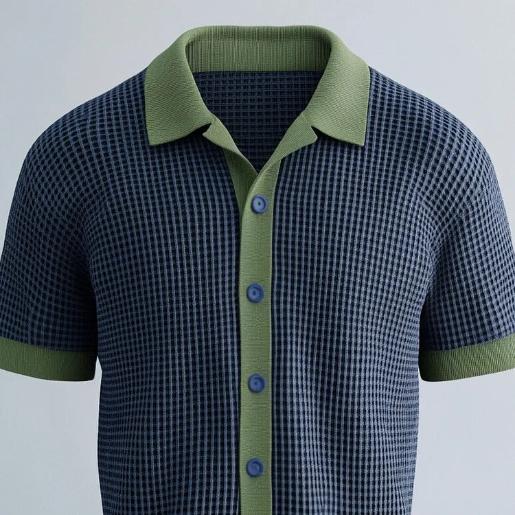Prestique's Crest Plaid Colorblock Shirt