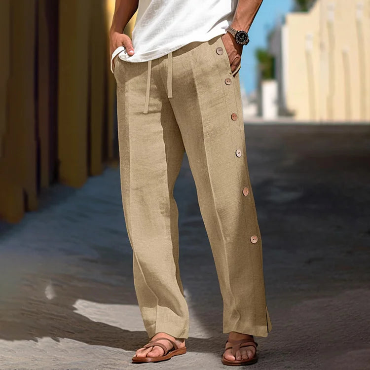 Linen-Style Drawstring Pants