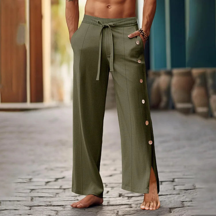 Linen-Style Drawstring Pants