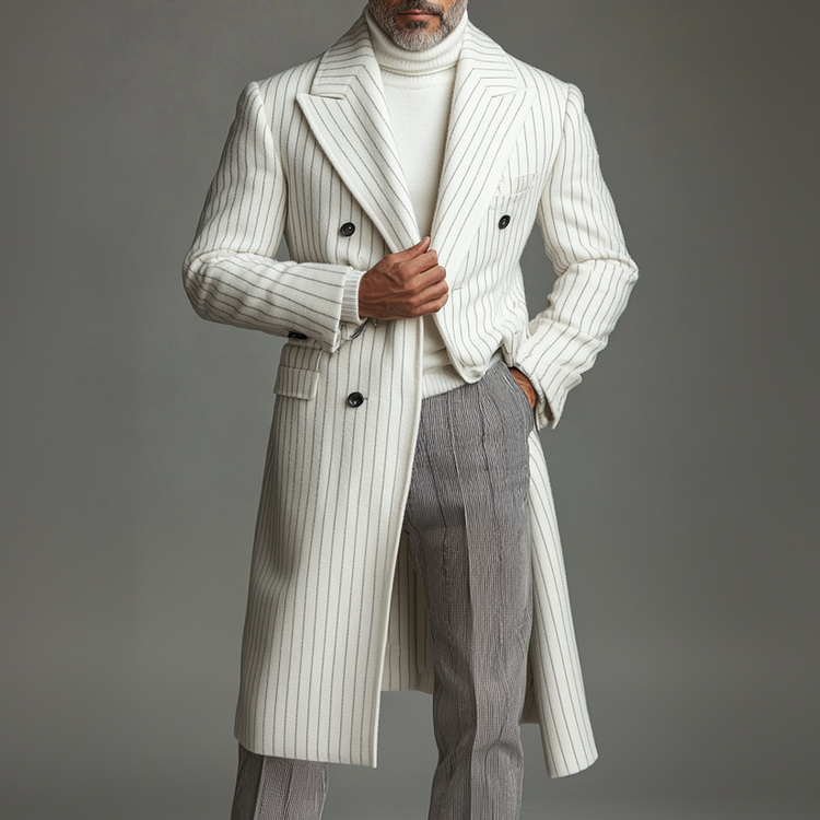 Prestique's Langford Striped Overcoat