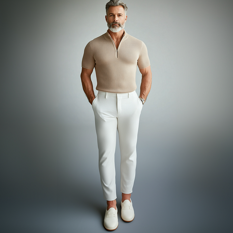 Prestique's Calder Knit Zip Shirt