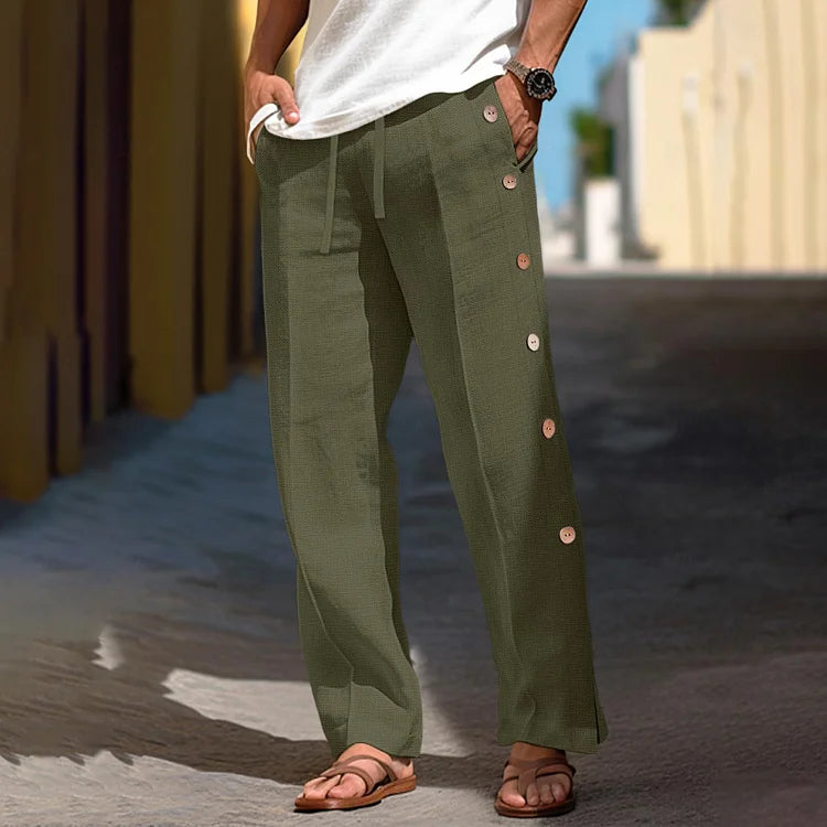 Linen-Style Drawstring Pants