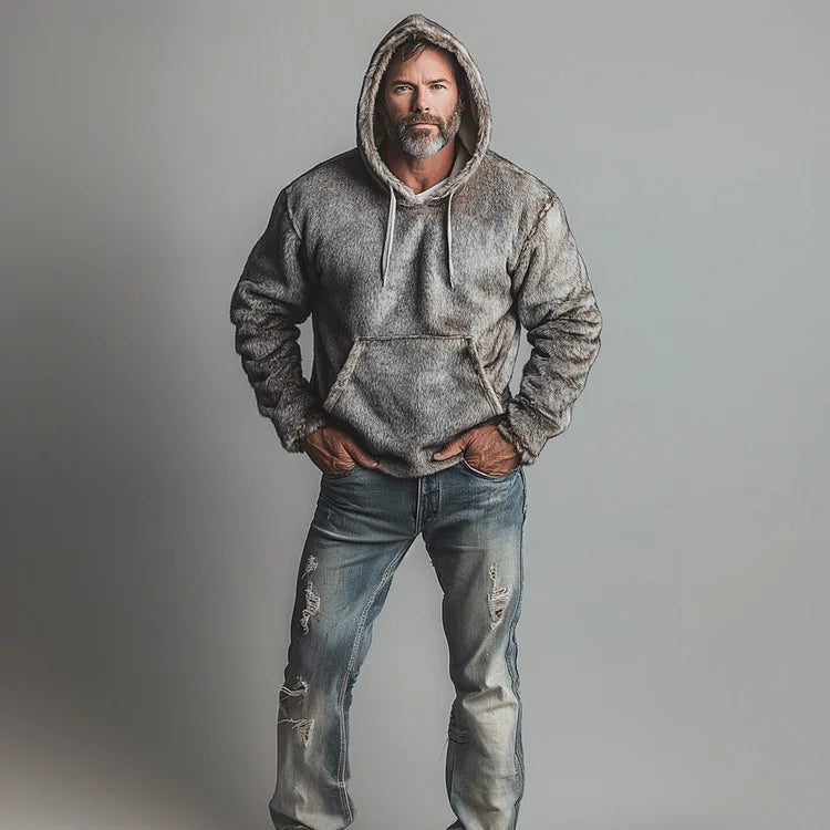 Prestique's Plush Hoodie - Gray