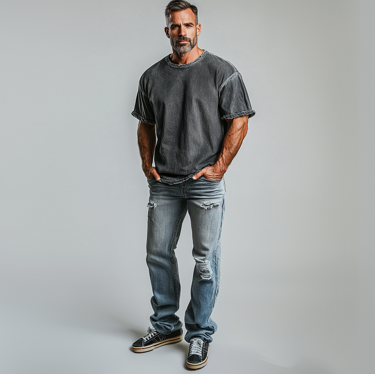 Prestique's Camden Raw Edge Denim Tee