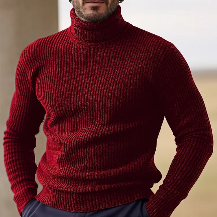 Ribbed Turtleneck Sweater