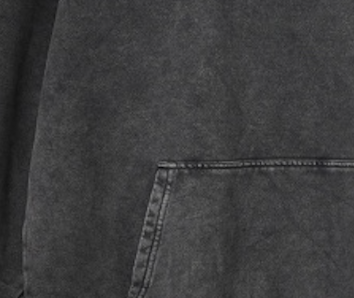 Montclair Acid-Wash Hoodie - Charcoal Black
