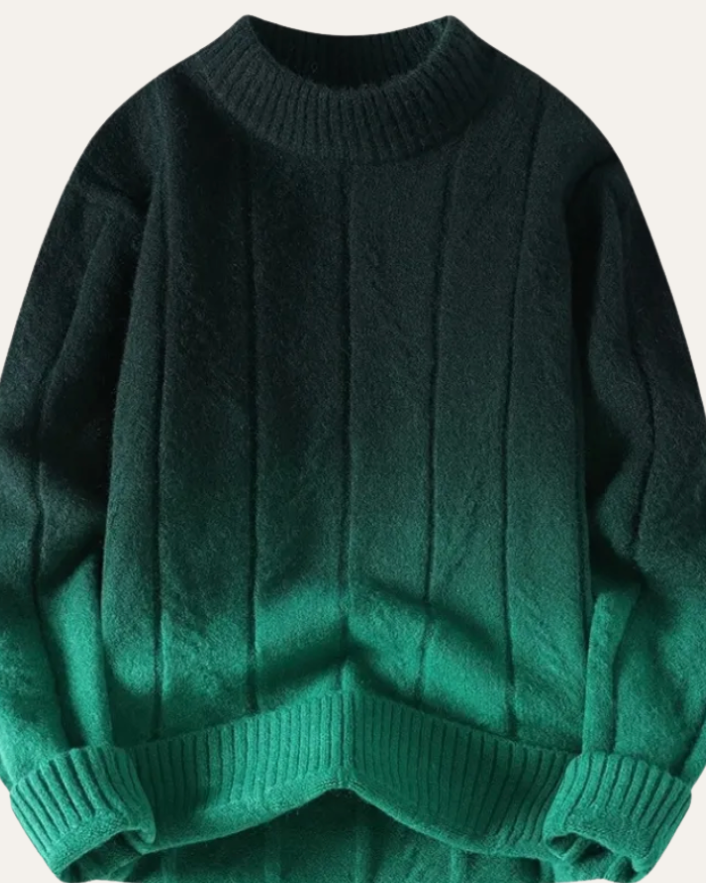 Ombré Crewneck - Forest Green