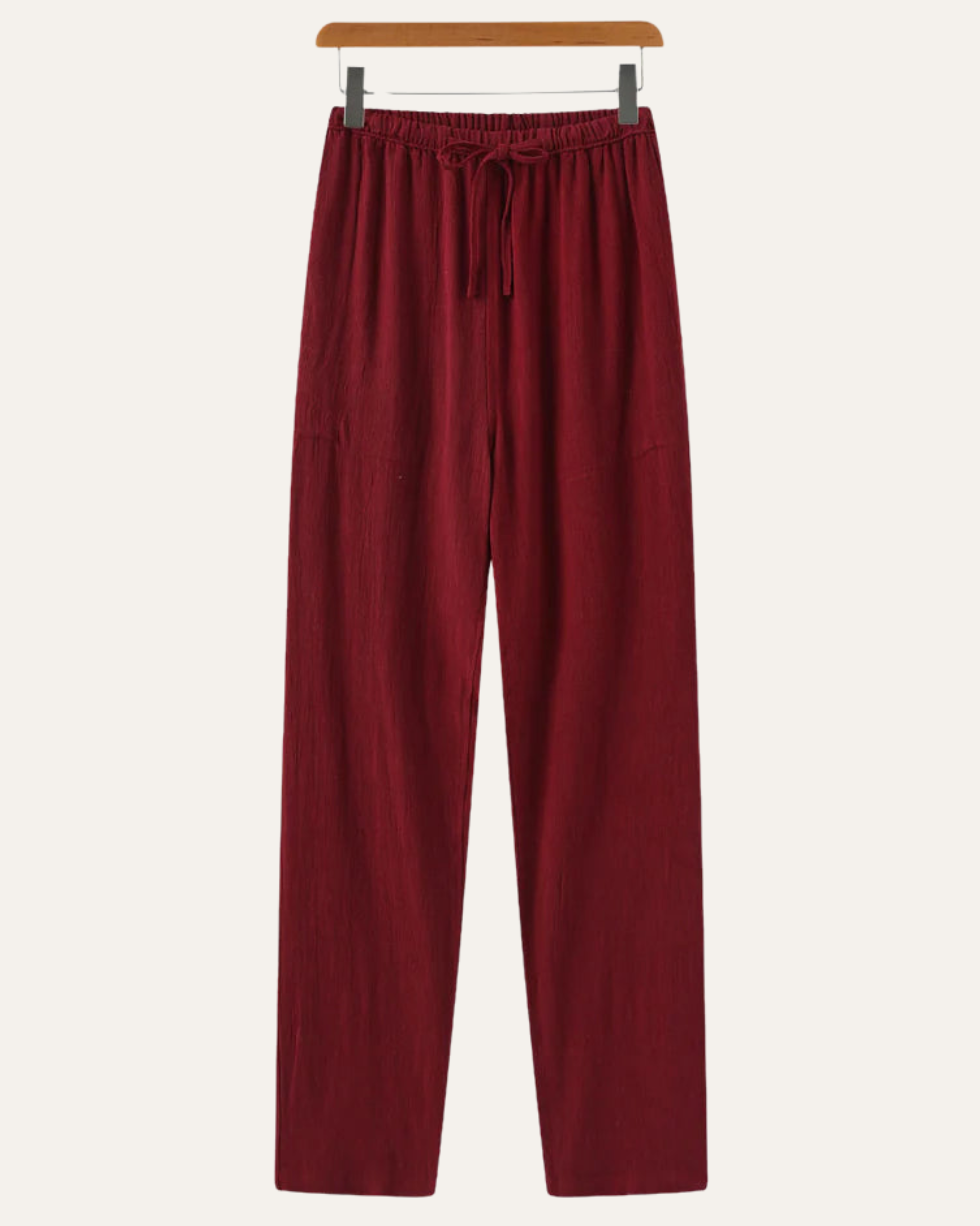 Riviera Linen Pantalon - Red