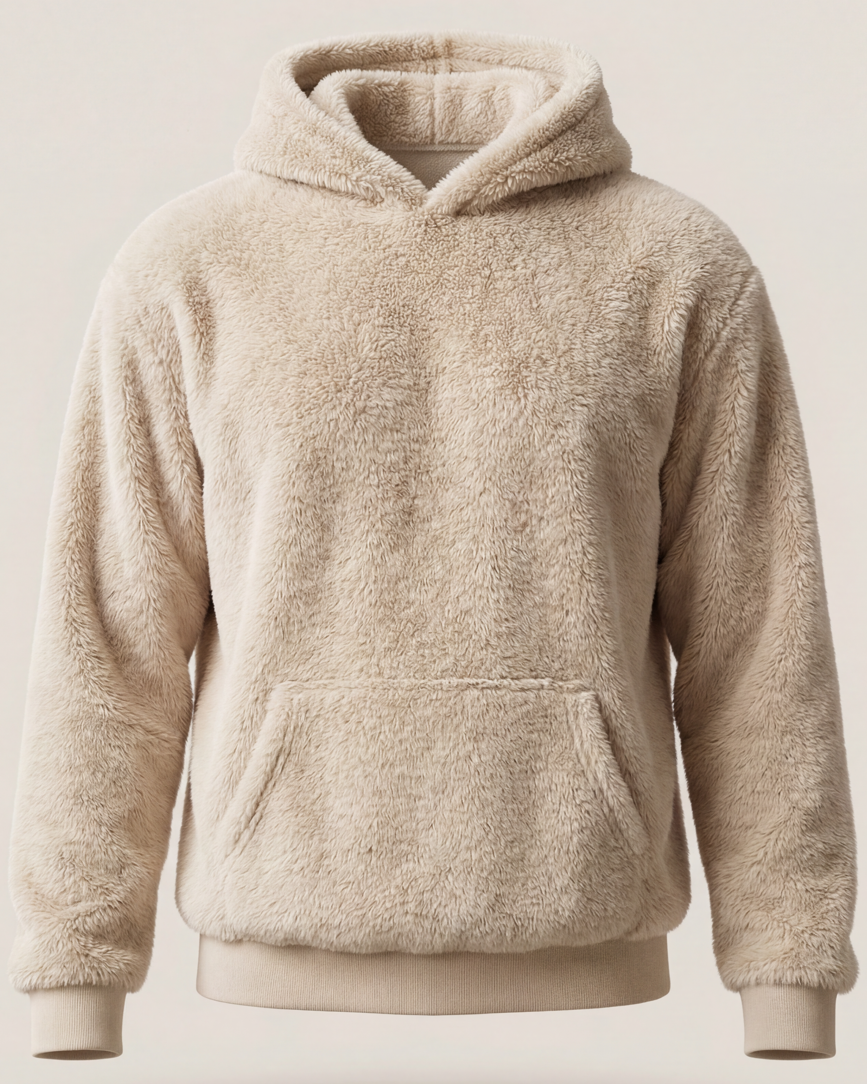Plush Hoodie - Warm Ivory