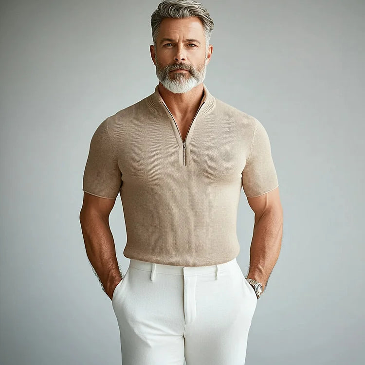 Prestique's Calder Knit Zip Shirt