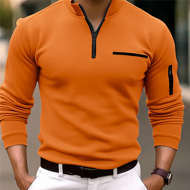 Prestique's Zip Polo – Long Sleeve