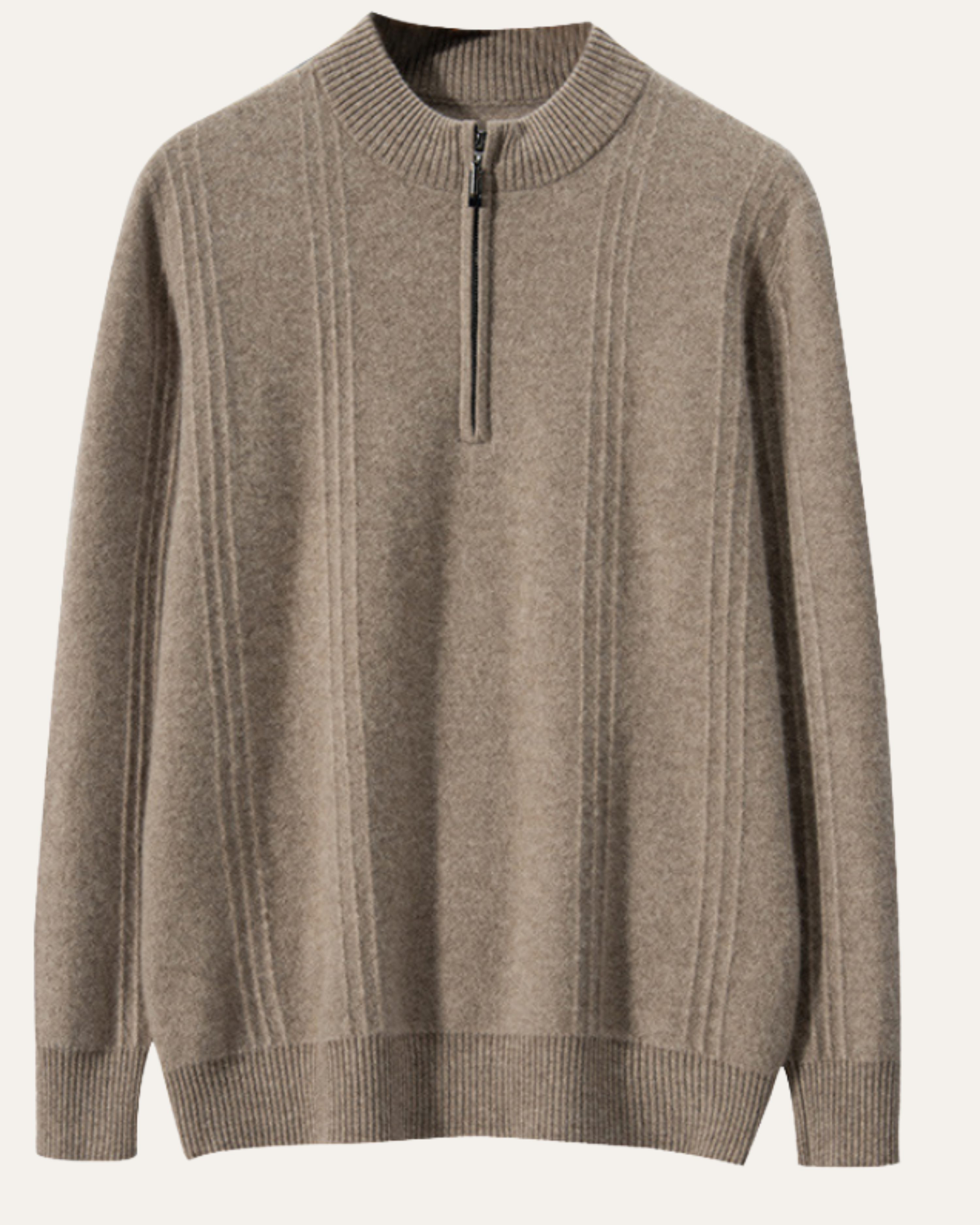 Novara Cashmere Zip - Beige