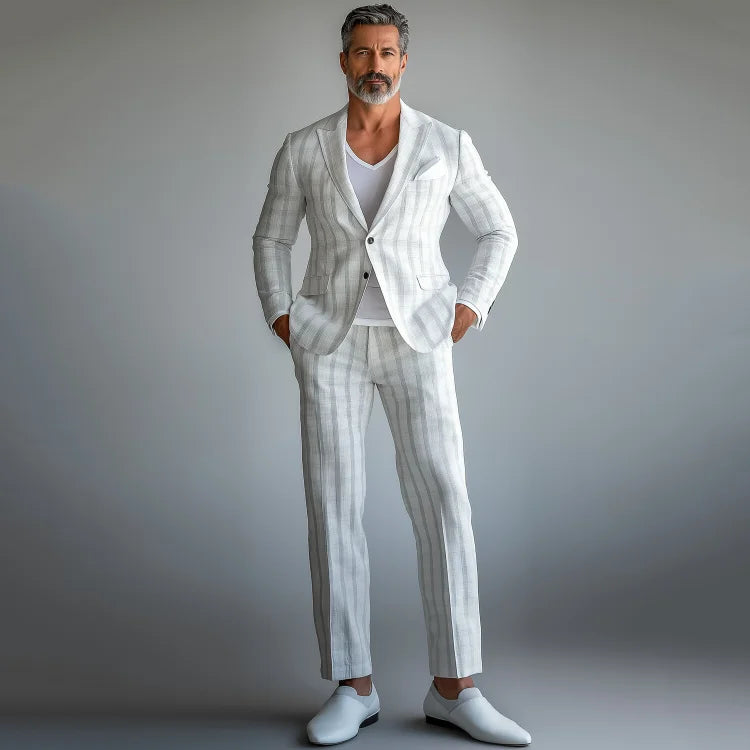 Prestique's Mayfair Plaid Suit 2Pcs Set