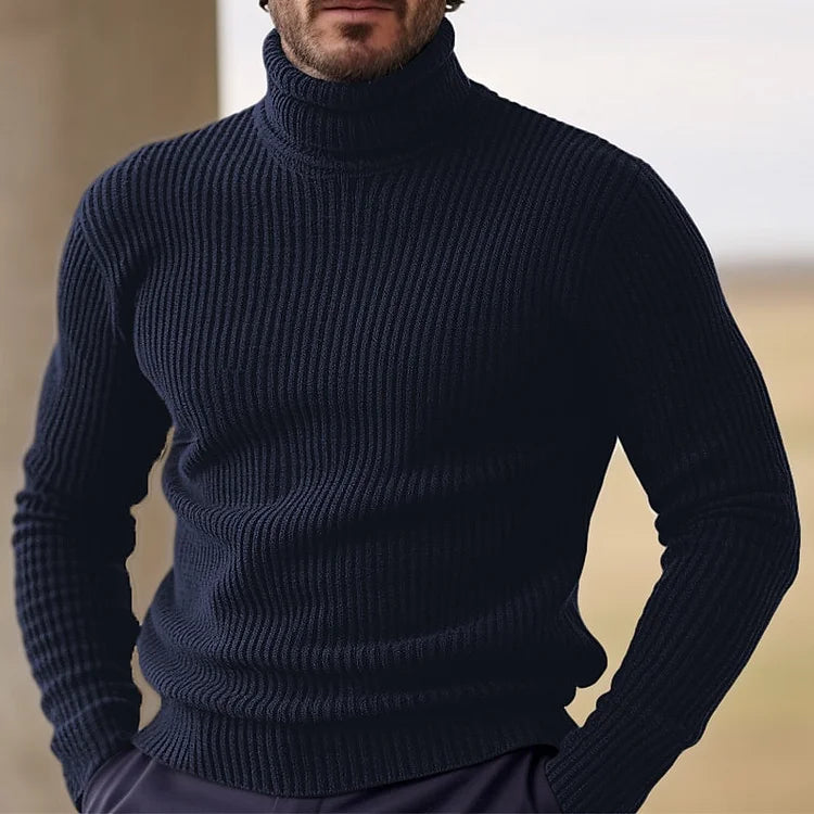 Ribbed Turtleneck Sweater