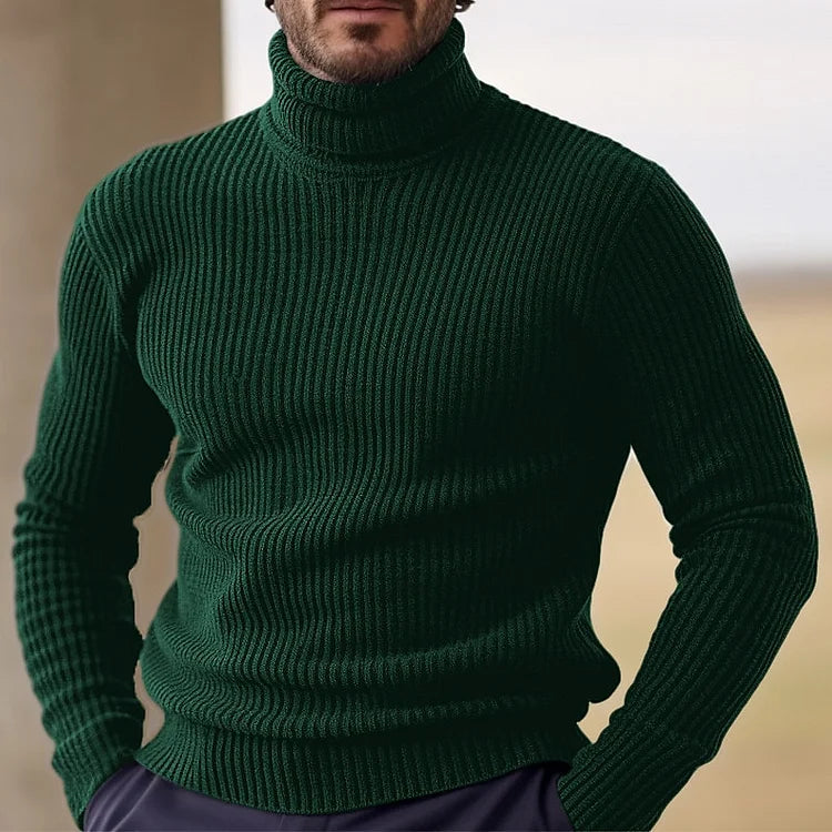 Ribbed Turtleneck Sweater