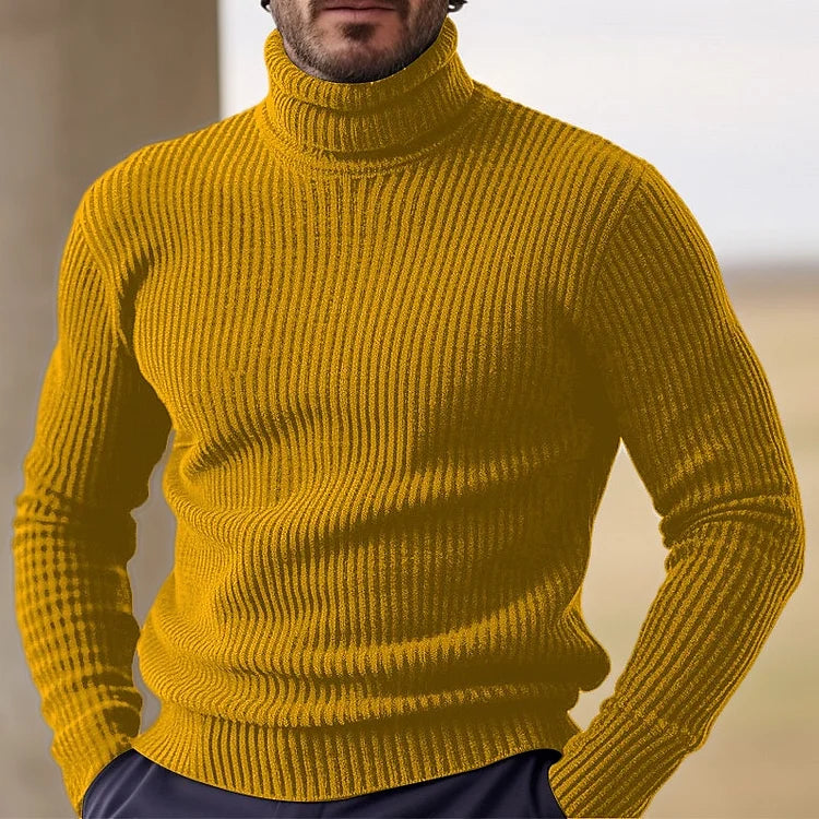Ribbed Turtleneck Sweater