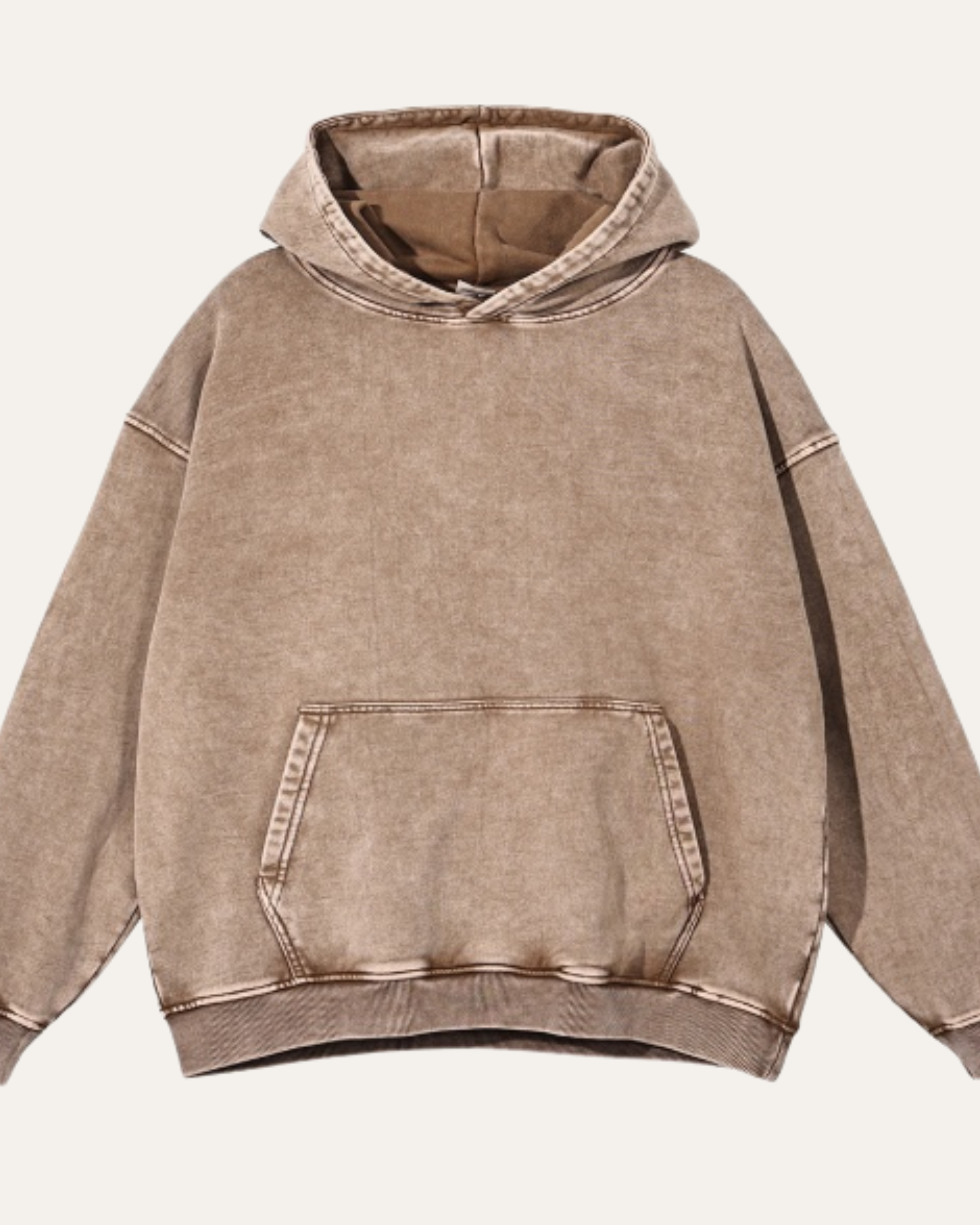 Montclair Acid-Wash Hoodie - Sandstone Beige