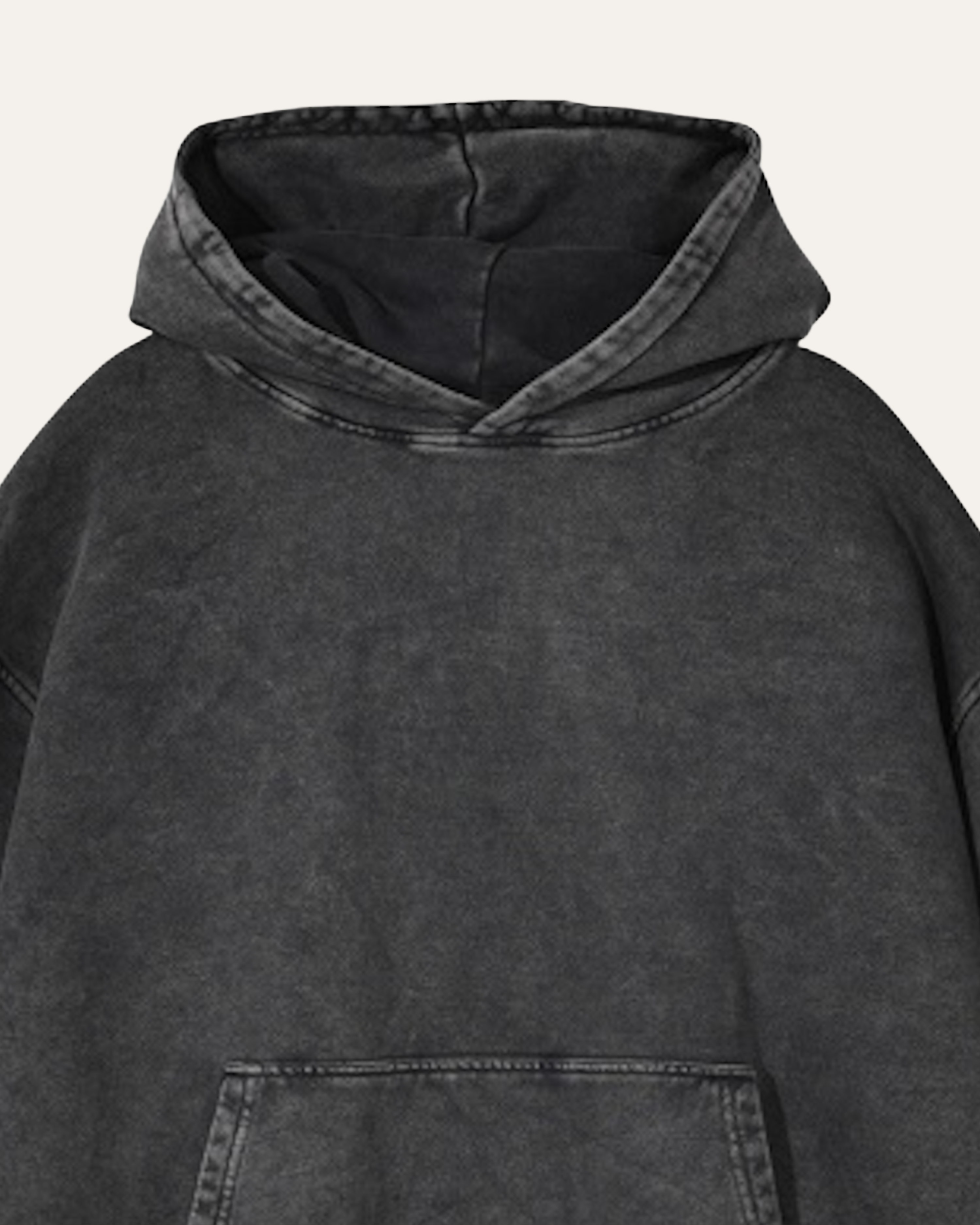 Montclair Acid-Wash Hoodie - Charcoal Black