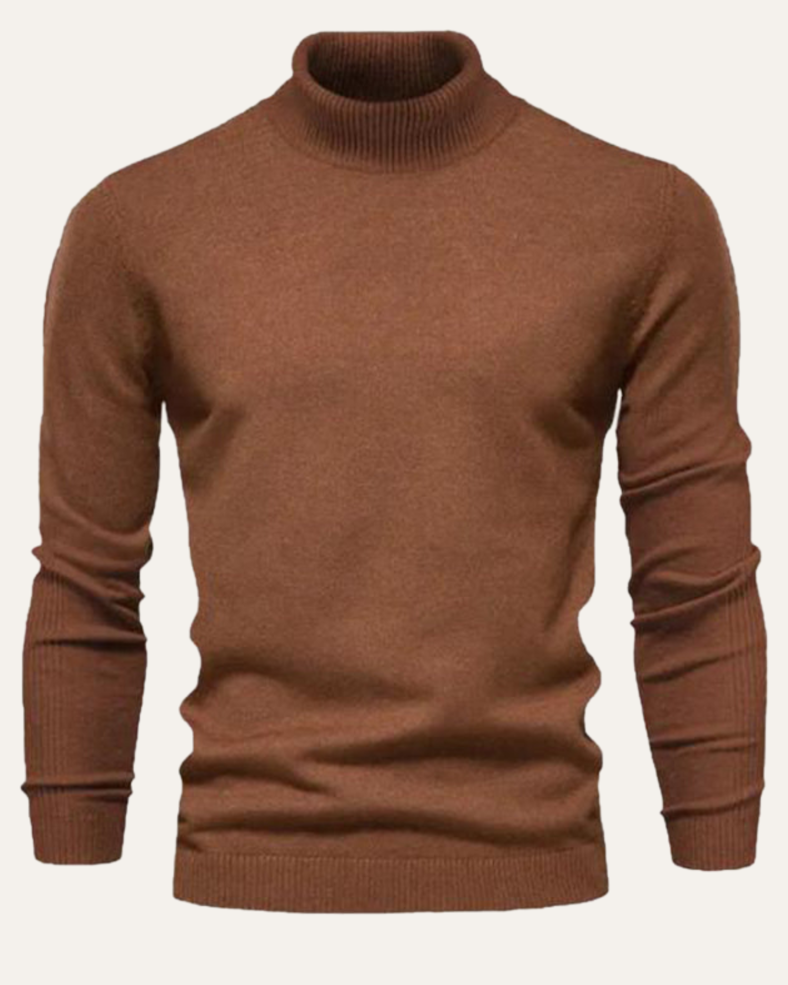 Wool Turtleneck - Brown