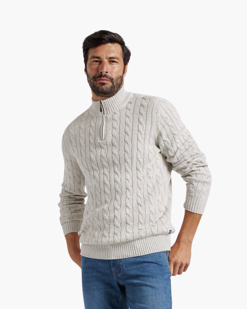 Prestique's Lavenir Cotton Zip Cardigan