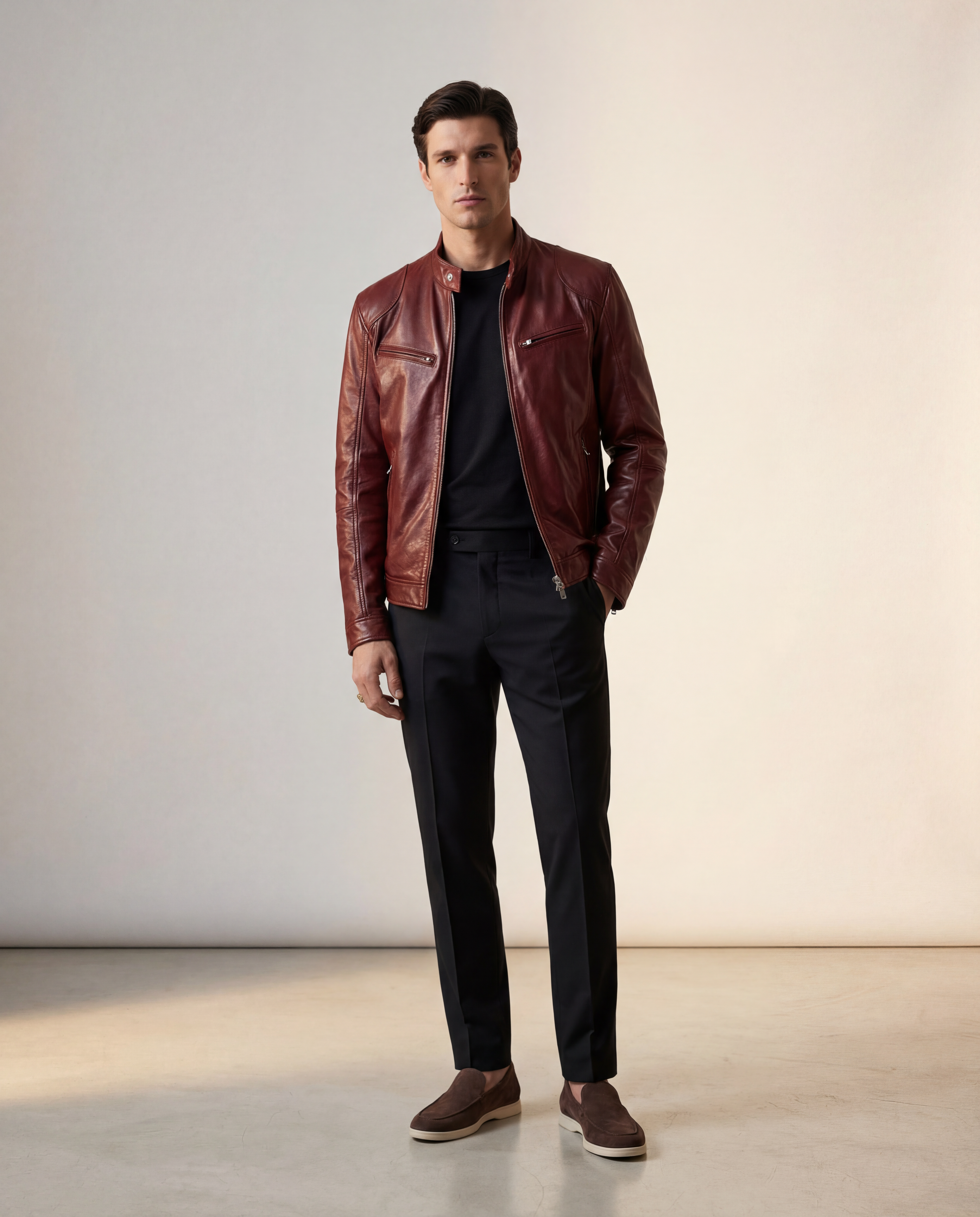Heritage Leather Jacket - Oxblood