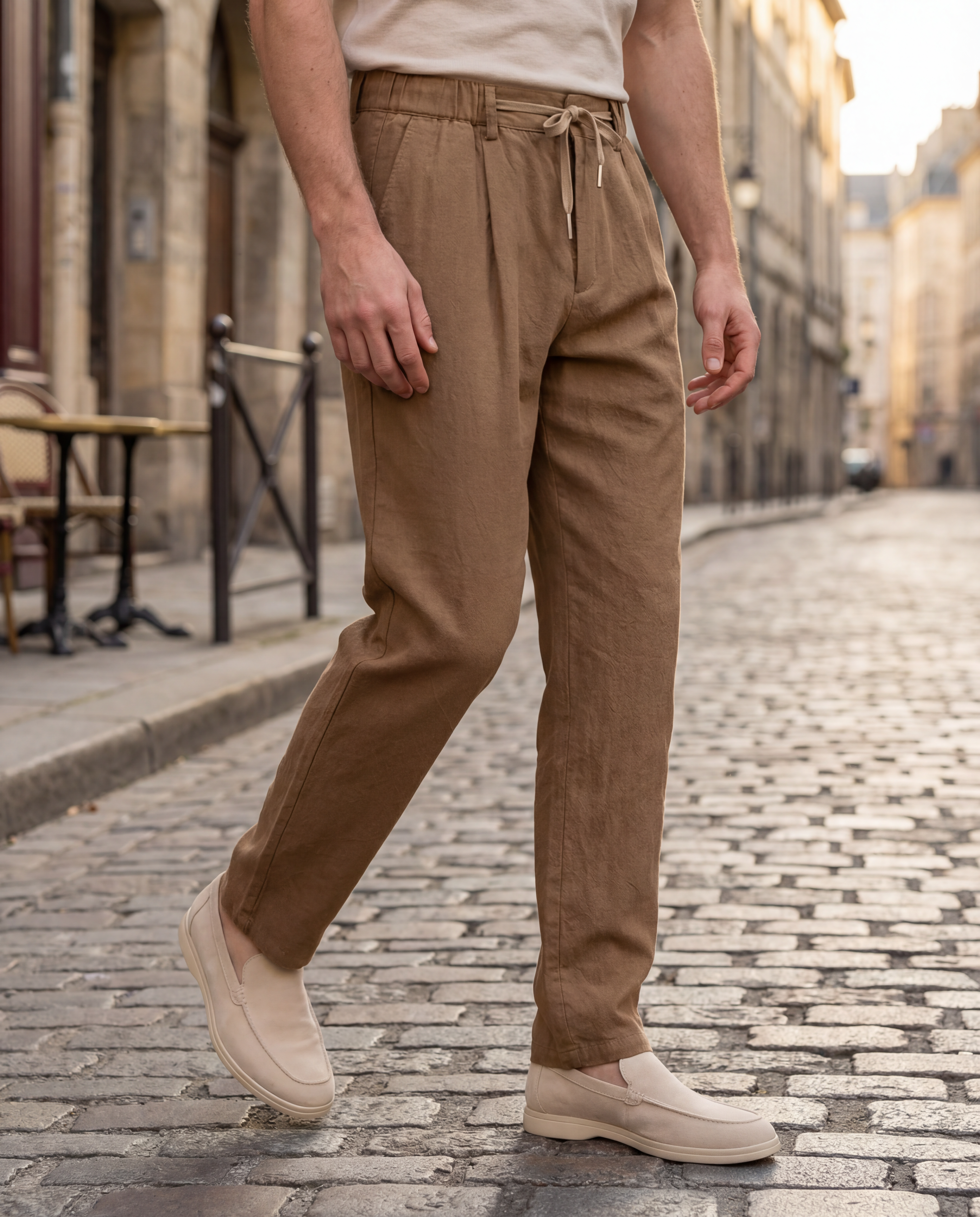 Sorrento Jacquard Pants - Camel