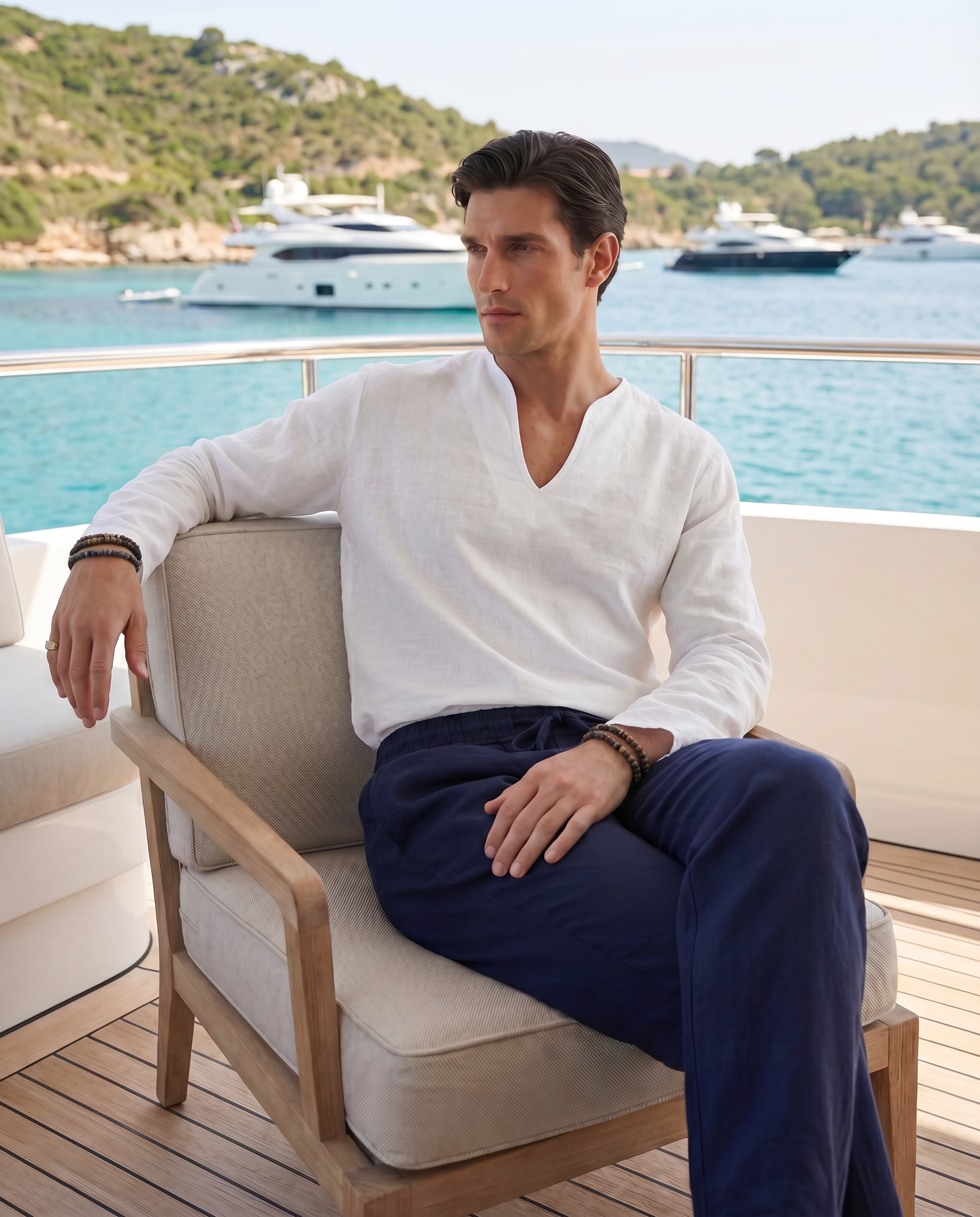 Saint-Tropez Linen Top
