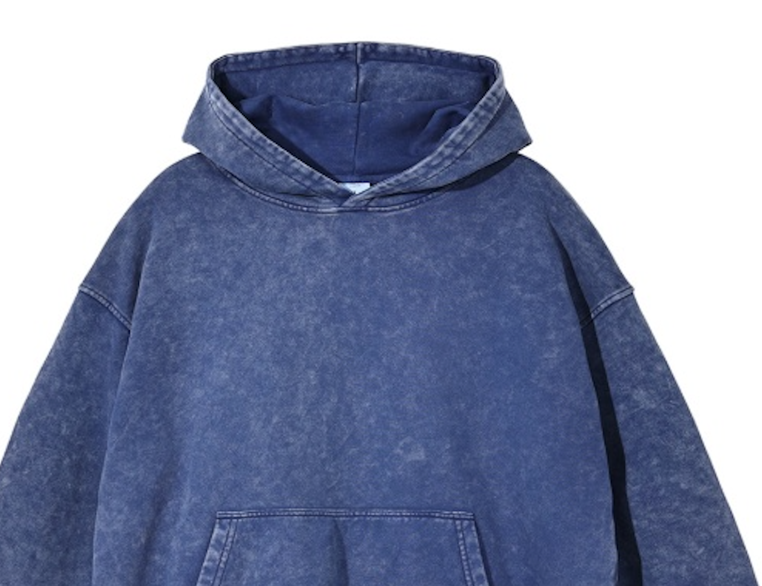 Prestique's Montclair Acid-Wash Hoodie - Indigo Blue