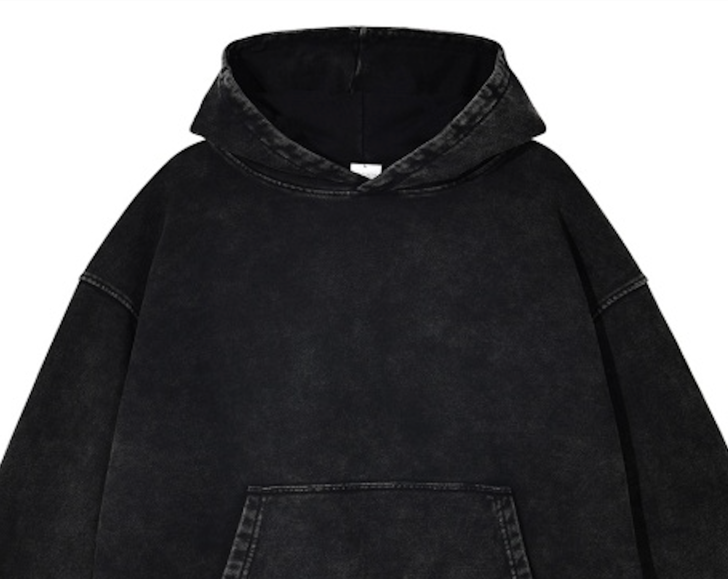 Prestique's Montclair Acid-Wash Hoodie - Jet Black