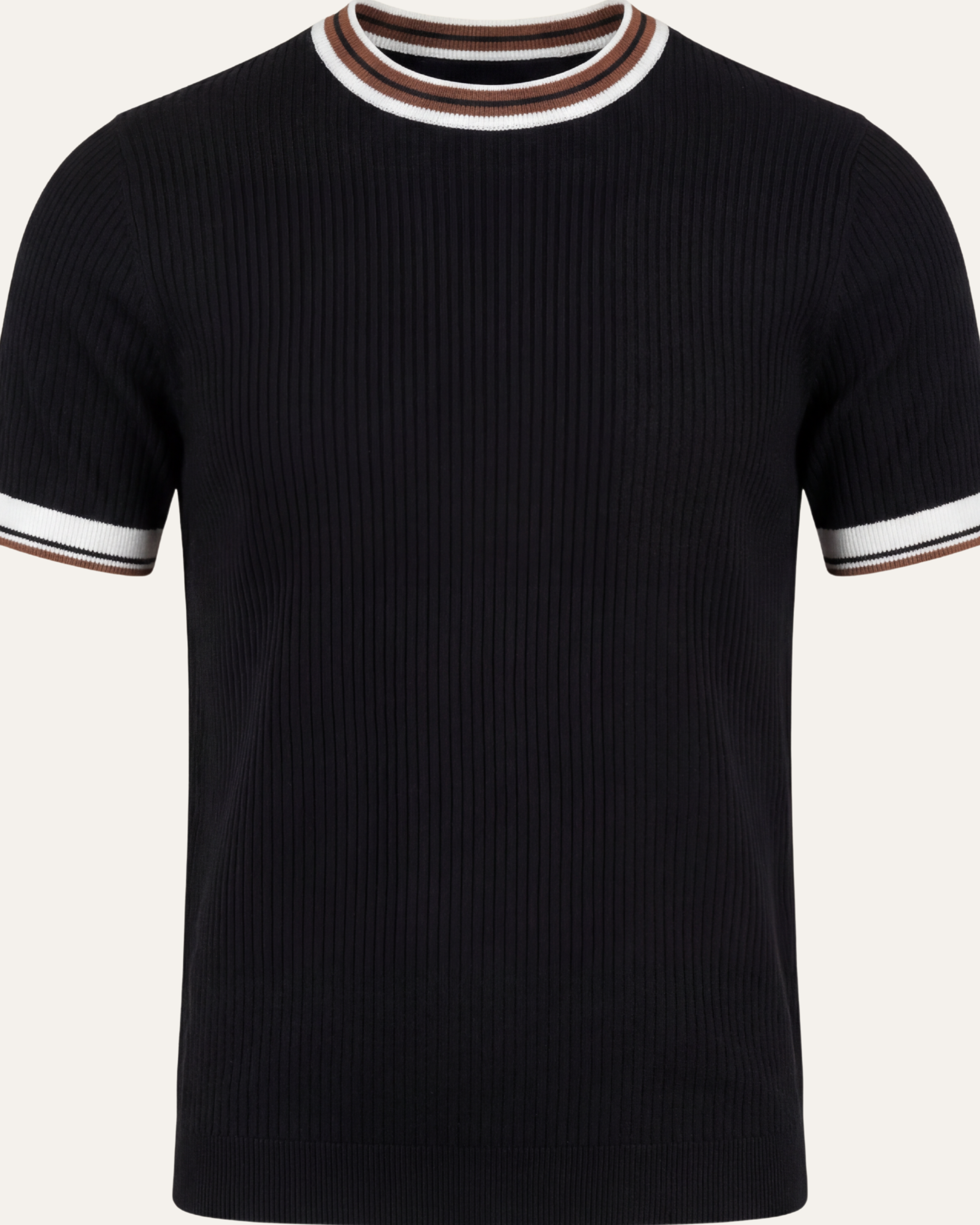 Contrast  Knit T-Shirt