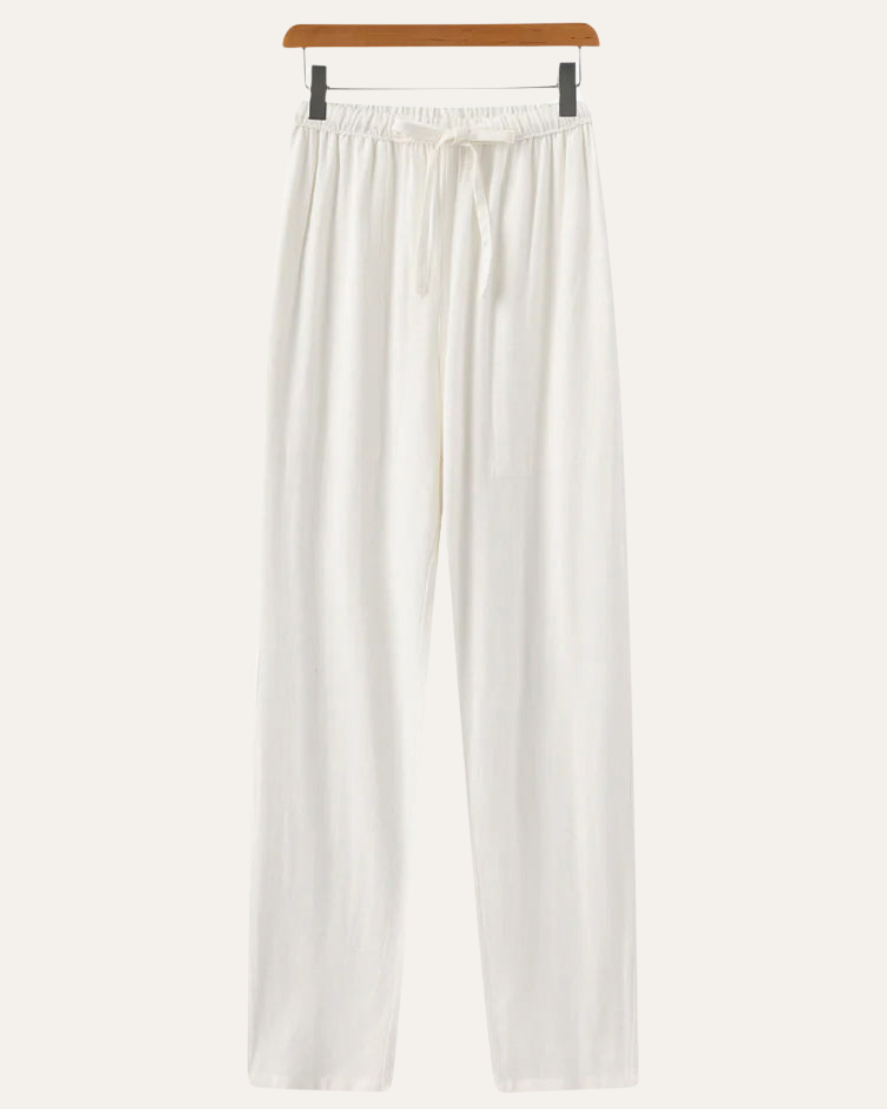 Riviera Linen Pantalon - White