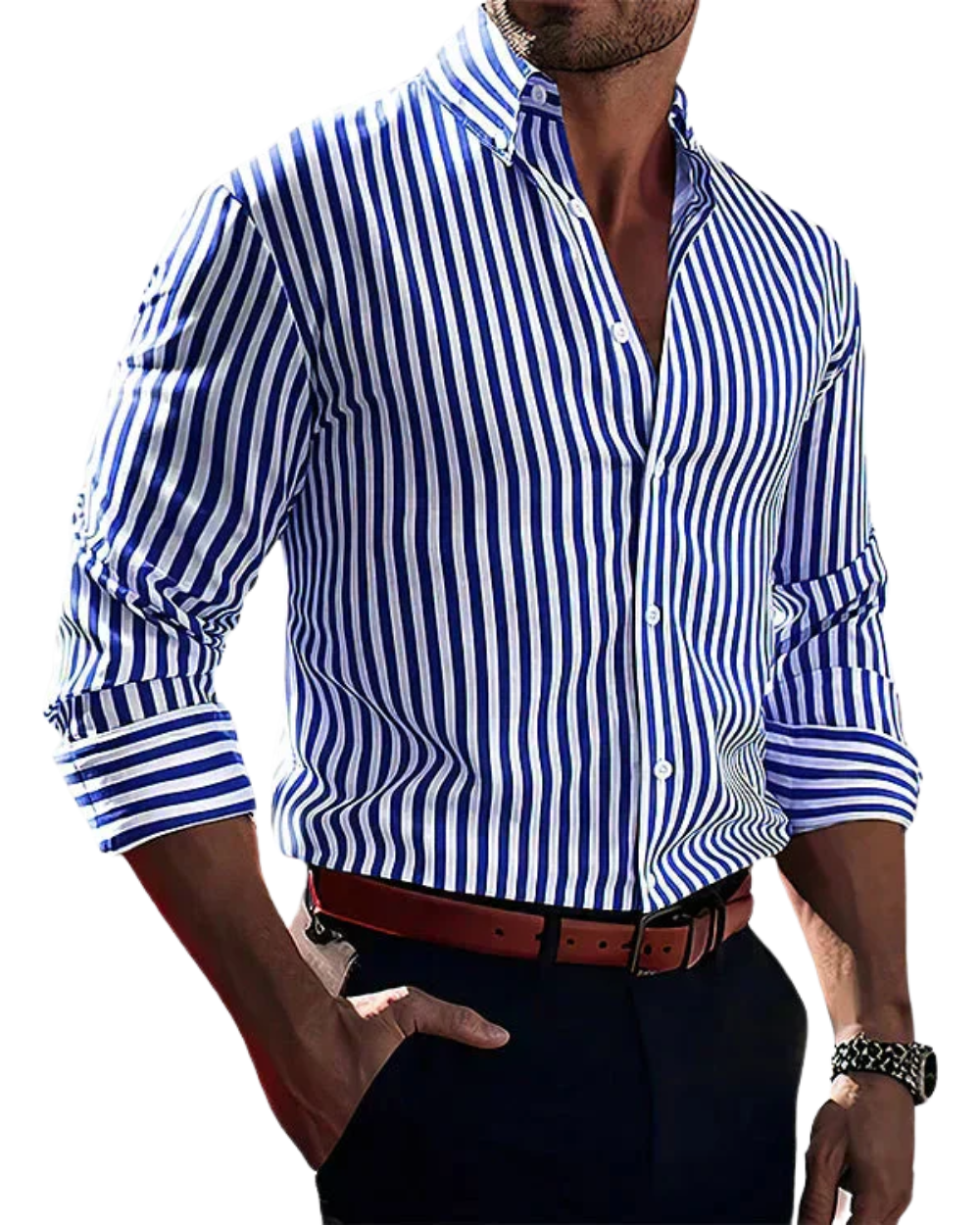 Prestique's Elegant Striped Shirt