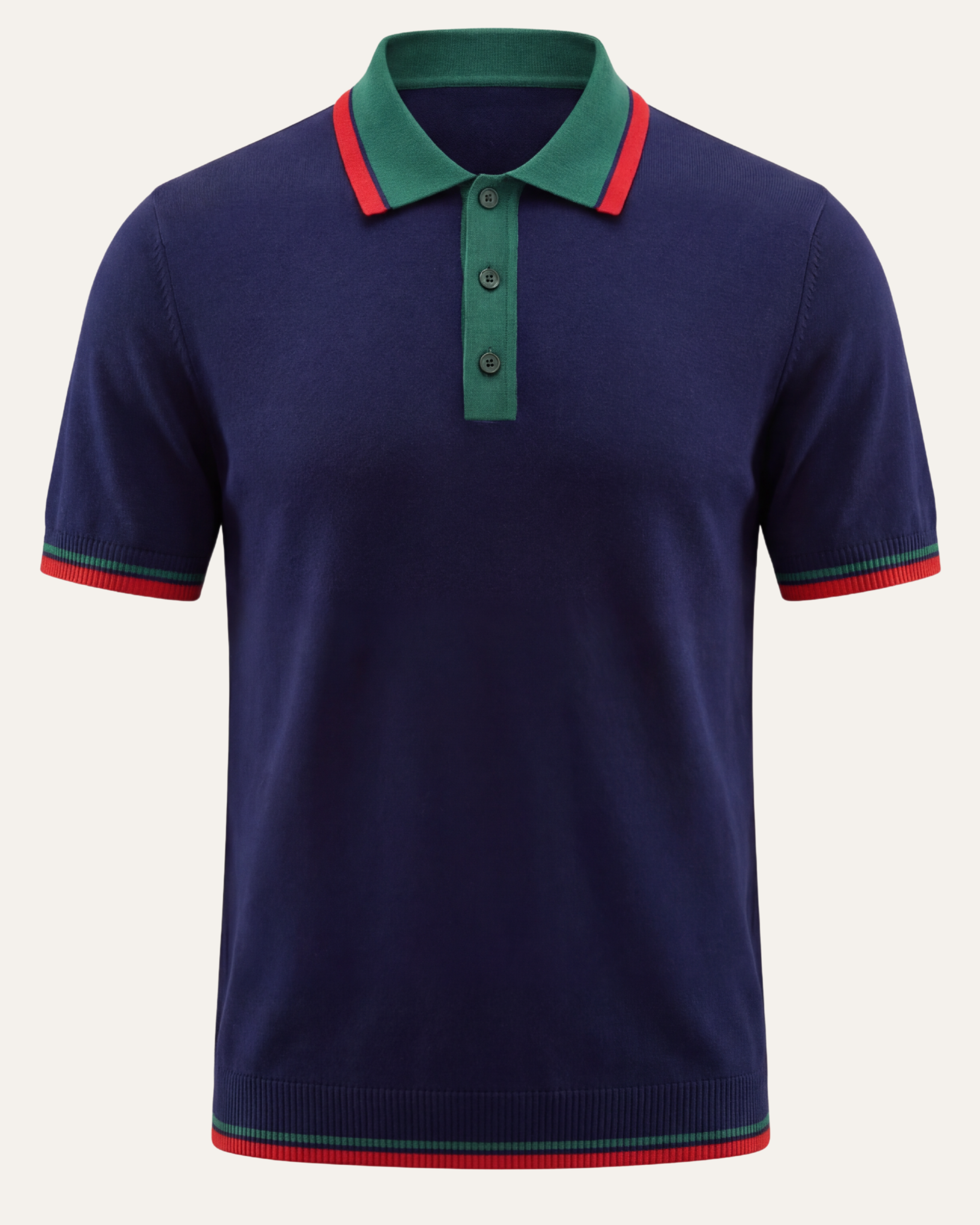 Contrast Knit Polo