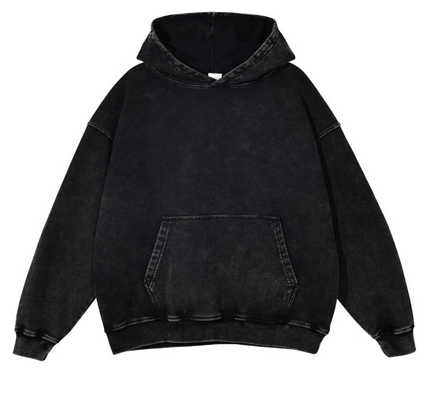 Prestique's Montclair Acid-Wash Hoodie - Jet Black