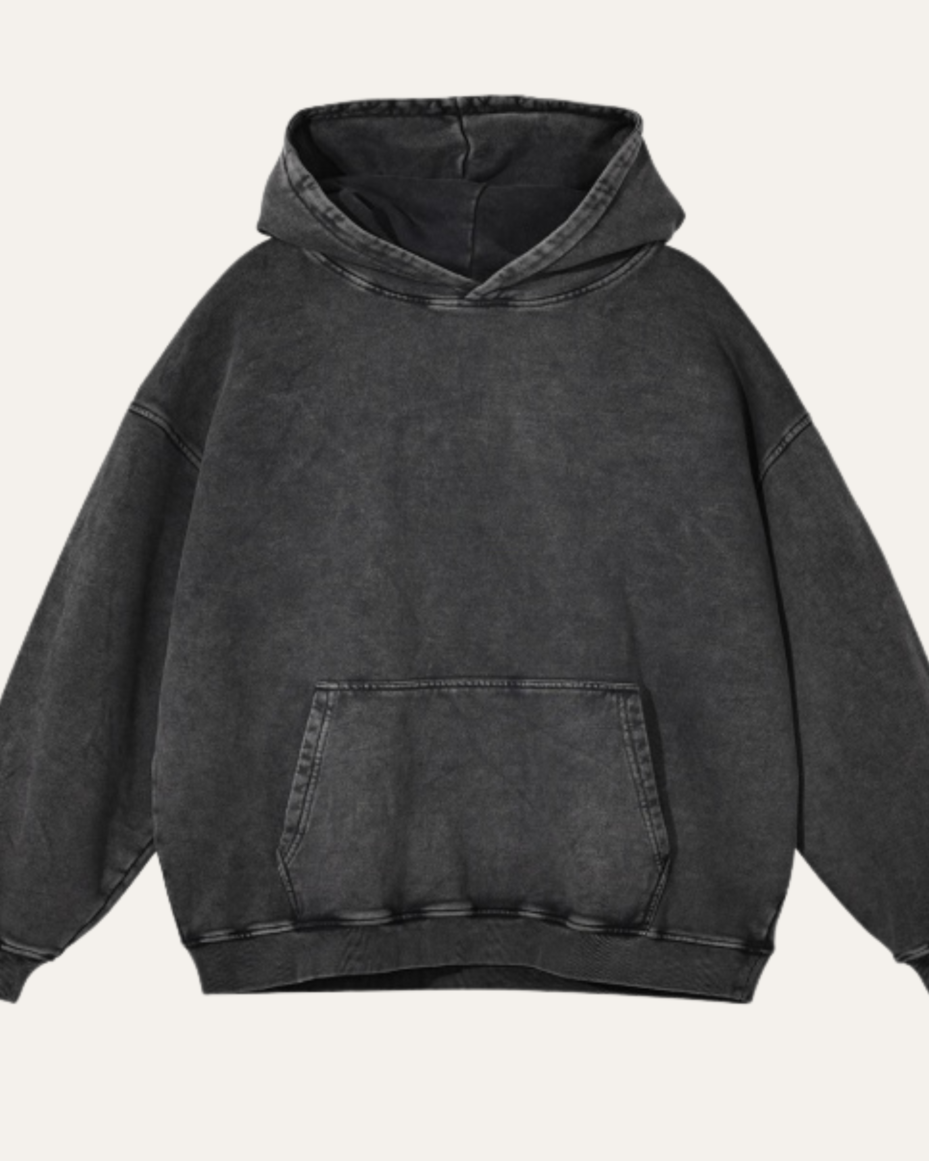 Montclair Acid-Wash Hoodie - Charcoal Black