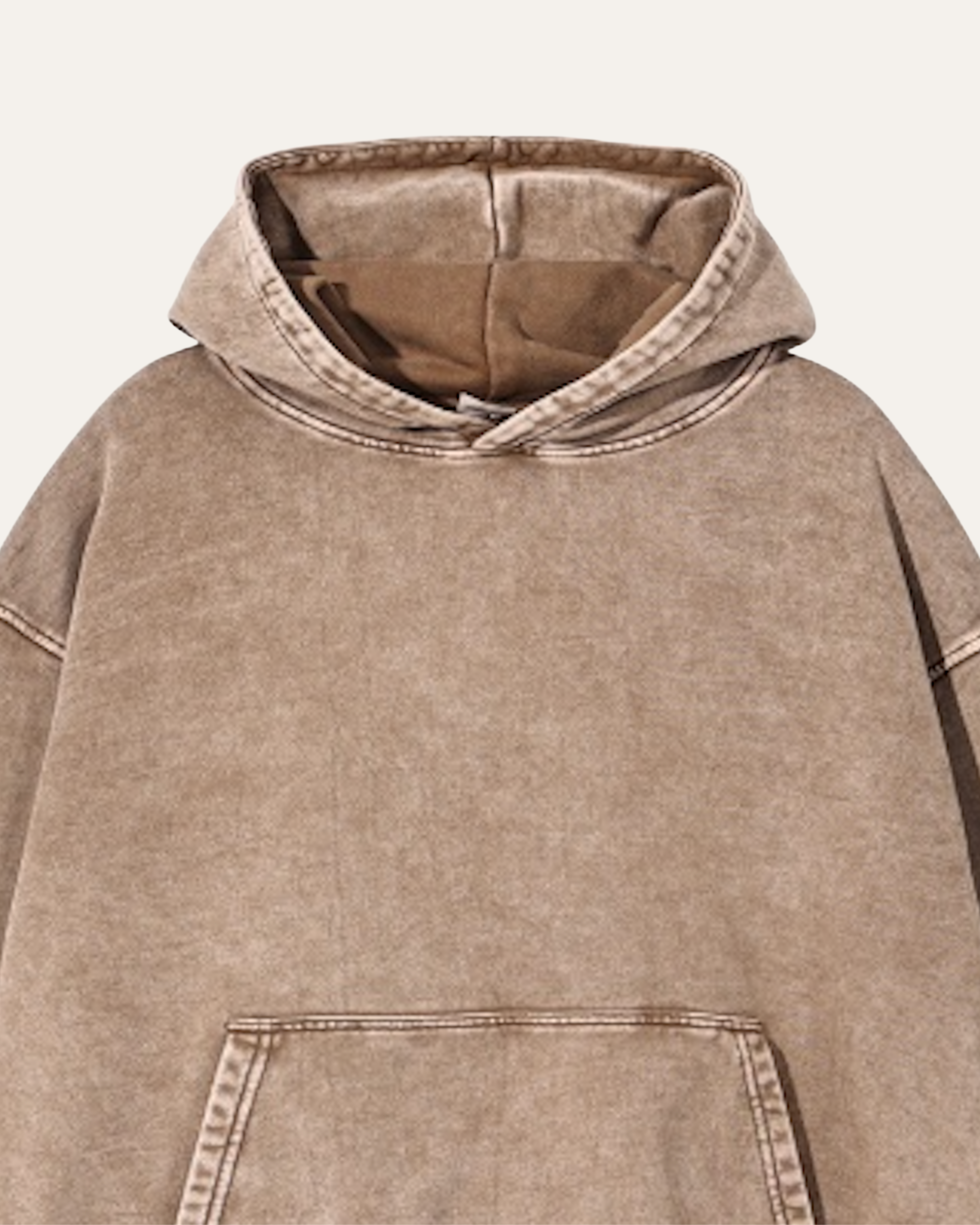 Montclair Acid-Wash Hoodie - Sandstone Beige
