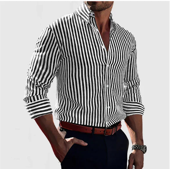 Prestique's Elegant Striped Shirt