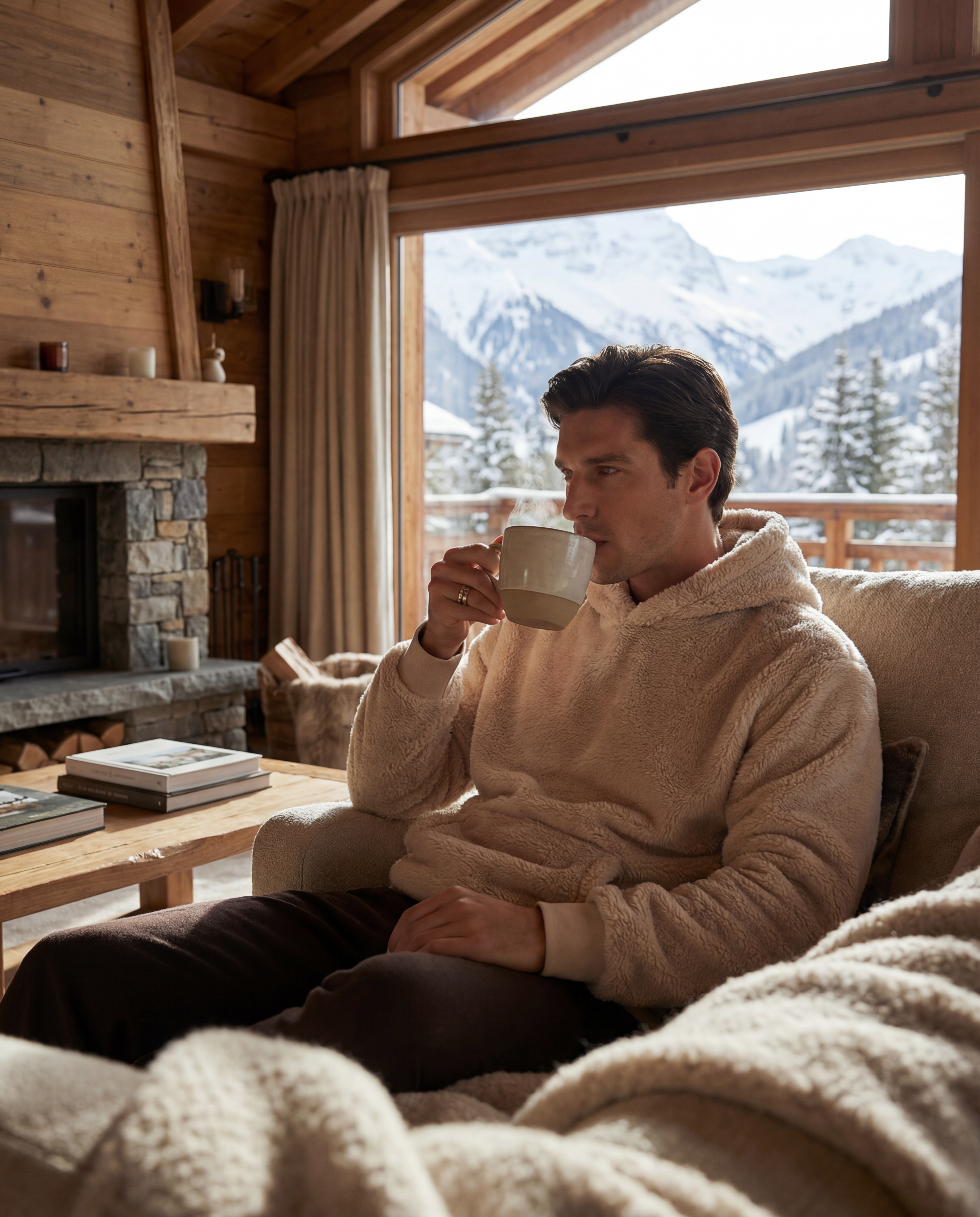 Plush Hoodie - Warm Ivory