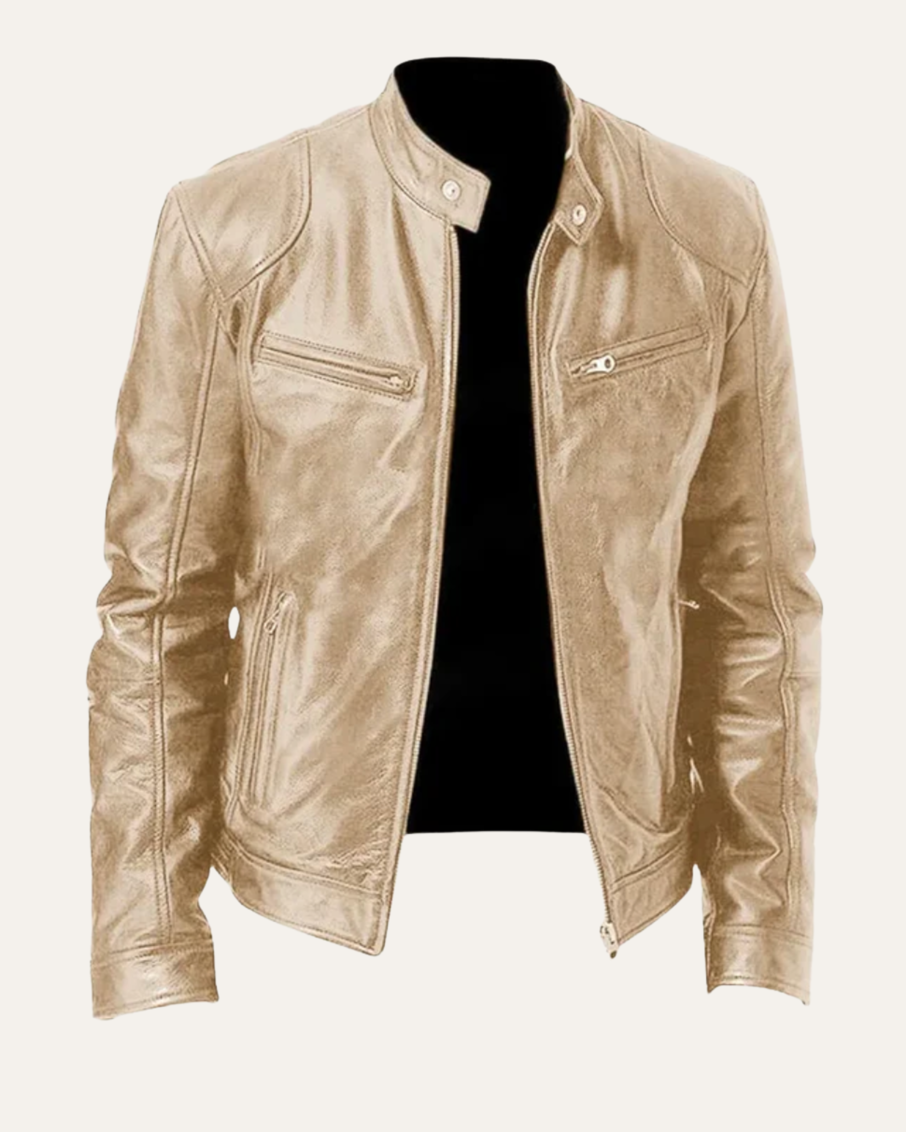 Heritage Leather Jacket - Sand